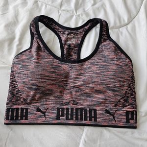 PUMA SPORTS BRA SIZE XLARGE LIGHT PINK PATTERN